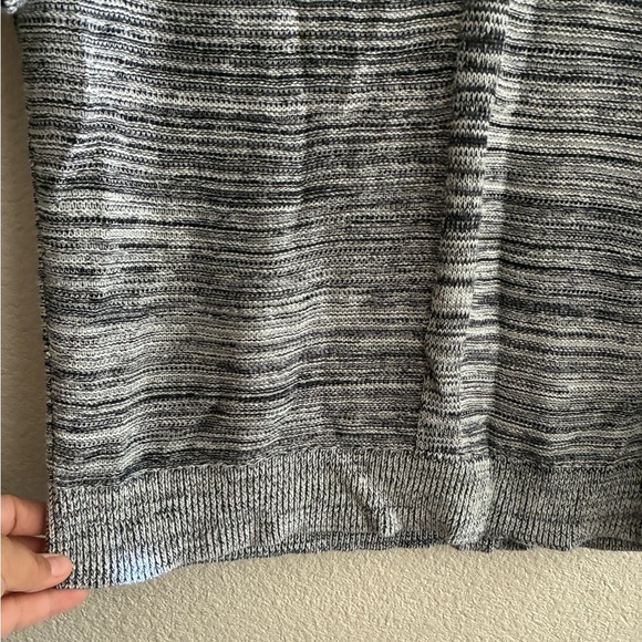 💥LOFT Grey Boxy Crew-neck Pullover Top L - Picture 5 of 10